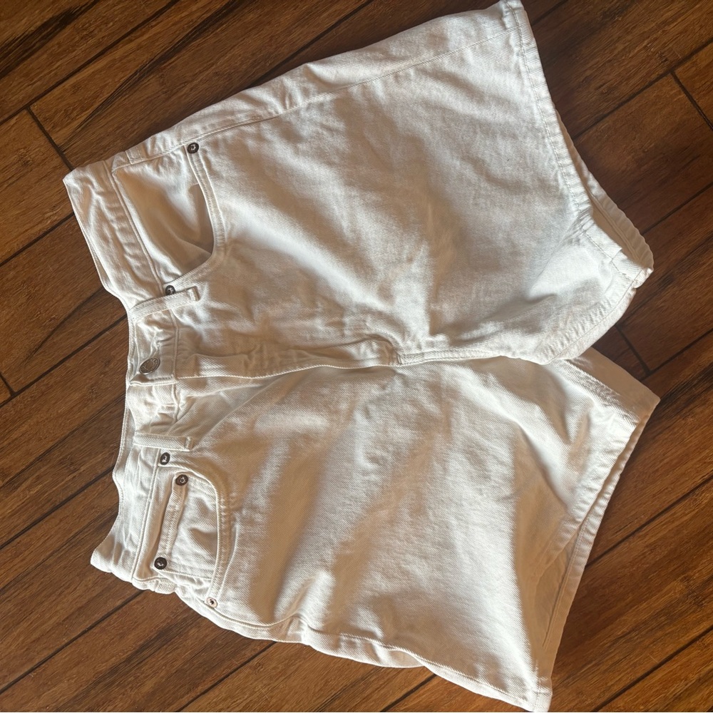Agolde Stella Jean Shorts White  - Size 28